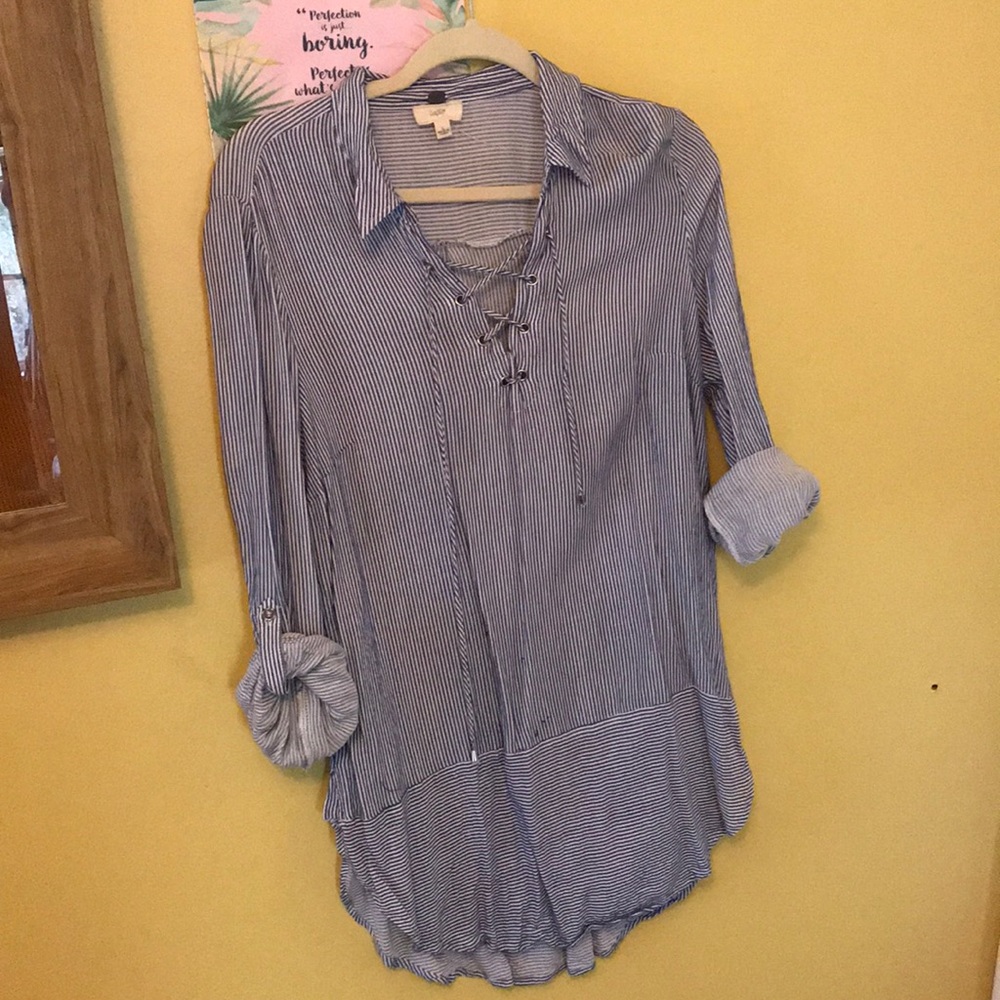 5 for $20🔥 Cupio pin stripe tunic